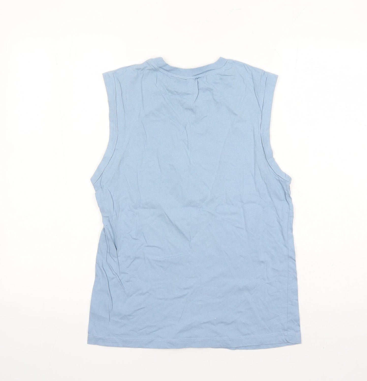 ASOS Womens Blue 100% Cotton Basic Tank Size 6 Round Neck