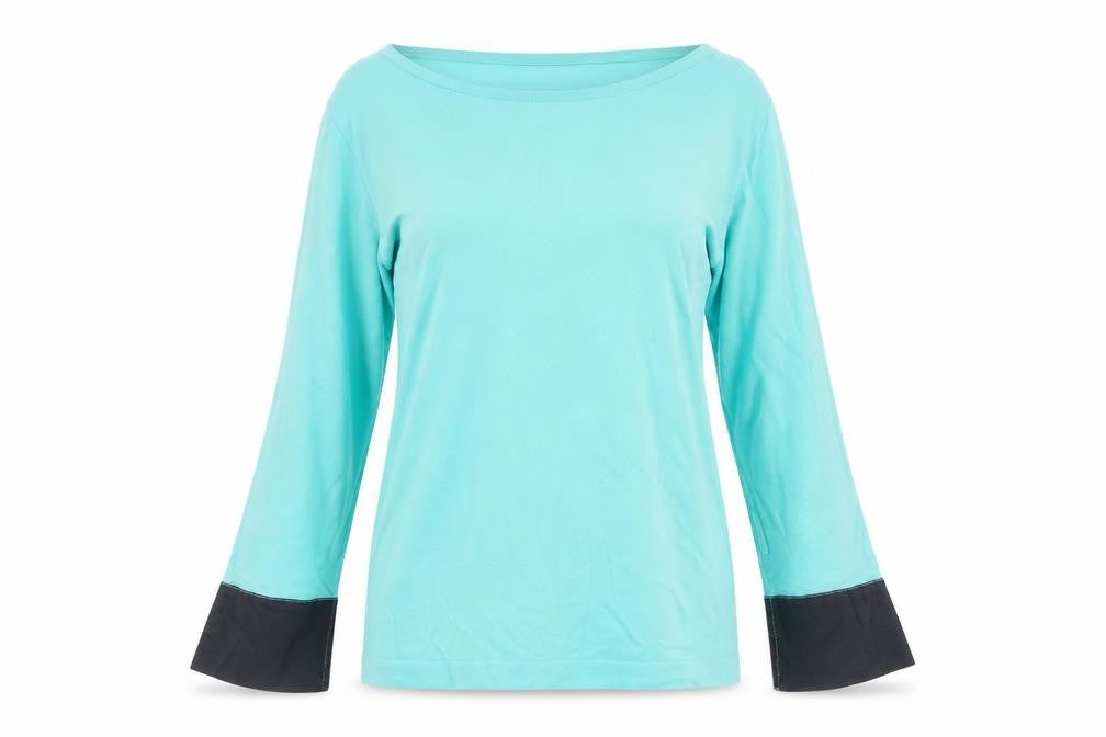 John Smedley Womens Blue Round Neck 100% Cotton Pullover Jumper Size S