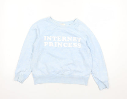 Forever 21 Womens Blue Cotton Pullover Sweatshirt Size S Pullover - Internet Princess