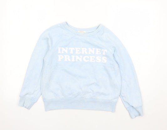 FOREVER 21 Womens Blue Cotton Pullover Sweatshirt Size S Pullover - Internet Princess