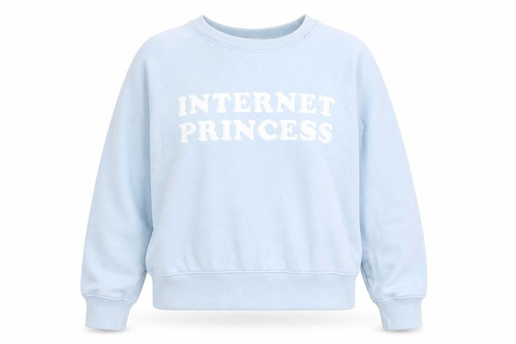 FOREVER 21 Womens Blue Cotton Pullover Sweatshirt Size S Pullover - Internet Princess