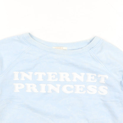 Forever 21 Womens Blue Cotton Pullover Sweatshirt Size S Pullover - Internet Princess