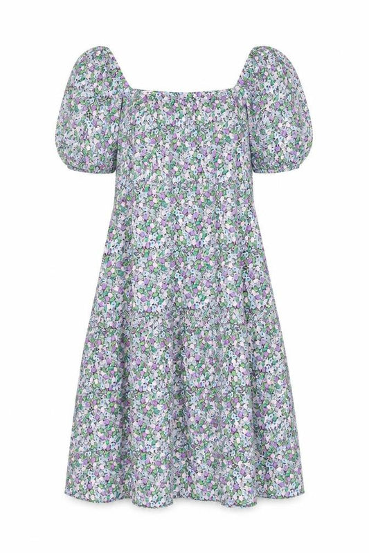 Marks and Spencer Womens Multicoloured Floral Cotton A-Line Size 8 Square Neck Pullover