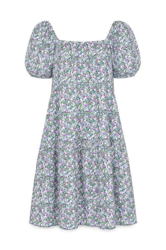 Marks & Spencer Womens Multicoloured Floral Cotton A-Line Size 8 Square Neck Pullover