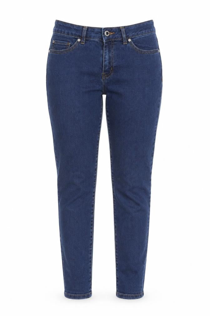 Denim & Co. Womens Blue Cotton Skinny Jeans Size 12 L26 in Regular Button