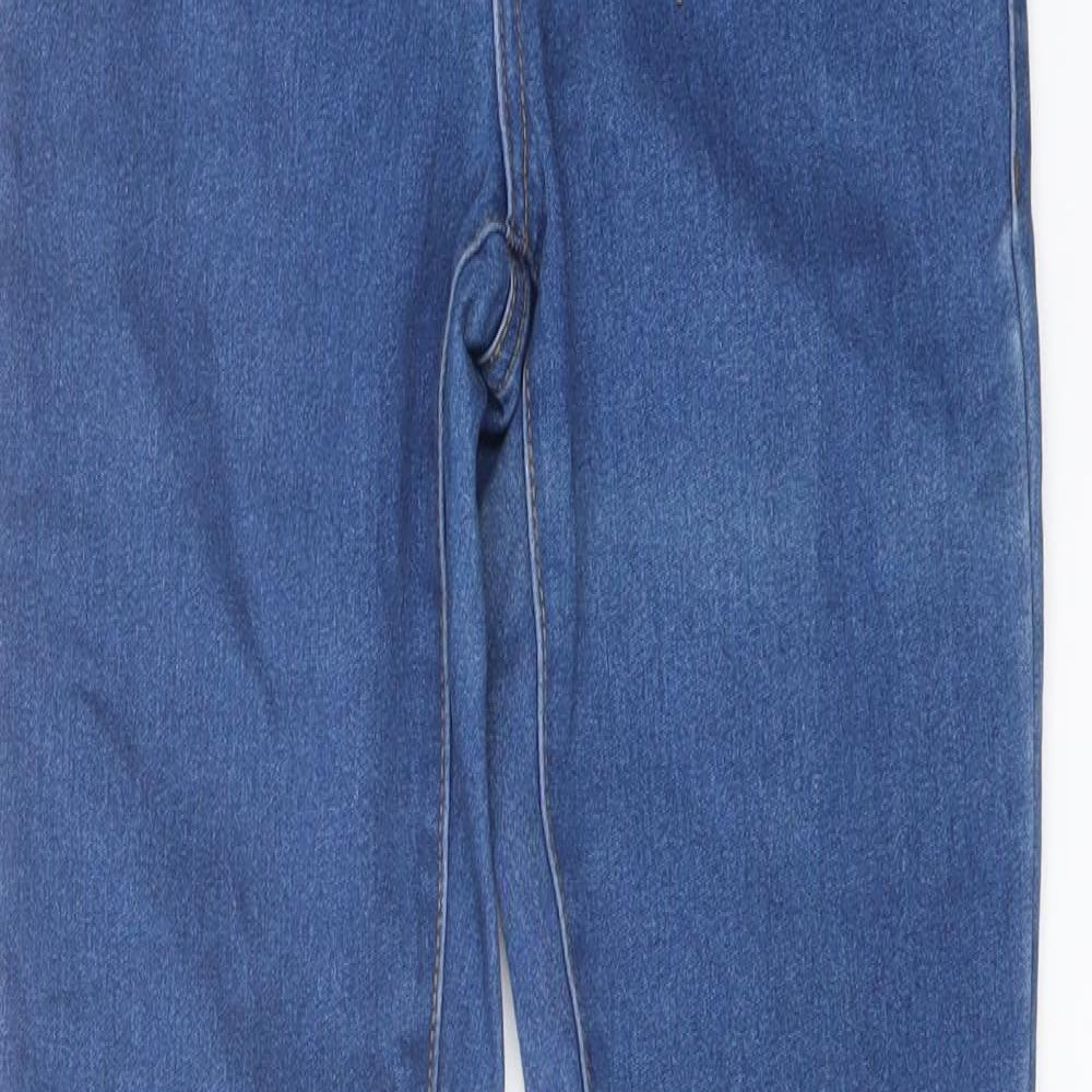 Denim & Co. Womens Blue Cotton Skinny Jeans Size 8 L29 in Regular Button