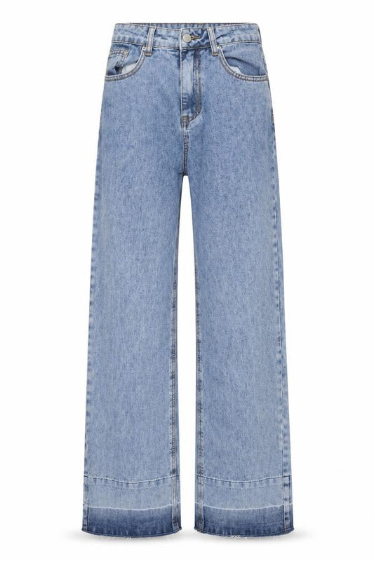 Cider Womens Blue Cotton Wide-Leg Jeans Size S L31 in Regular Button