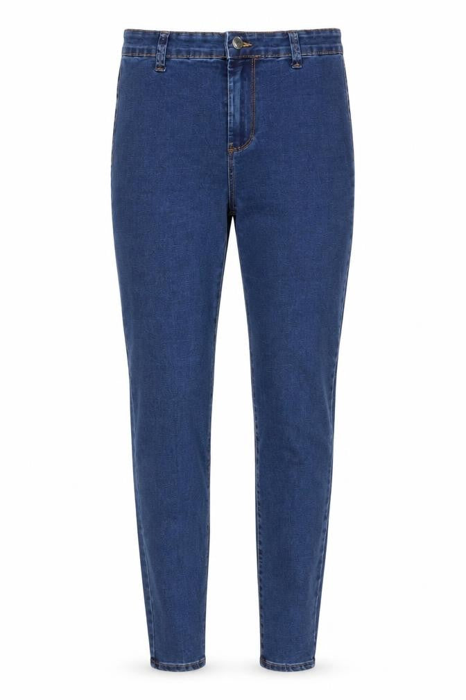 Denim & Co. Womens Blue Cotton Skinny Jeans Size 10 L29 in Regular Button