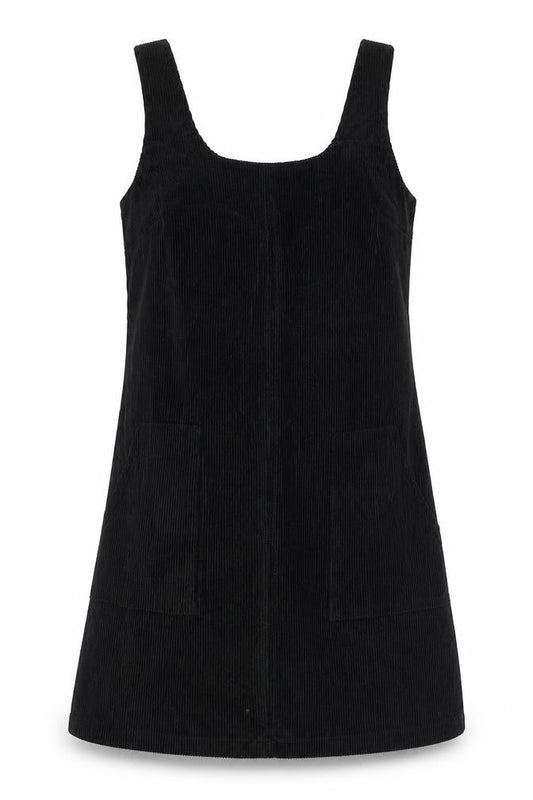 New Look Womens Black Cotton A-Line Size 8 Round Neck Zip