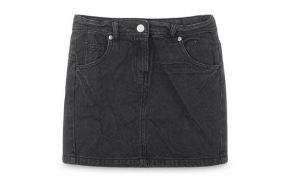 Cherokee Girls Grey Cotton A-Line Skirt Size 9-10 Years Regular Button