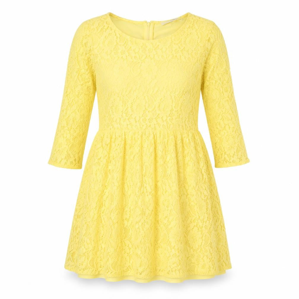 XXI Womens Yellow Nylon A-Line Size S Round Neck Zip
