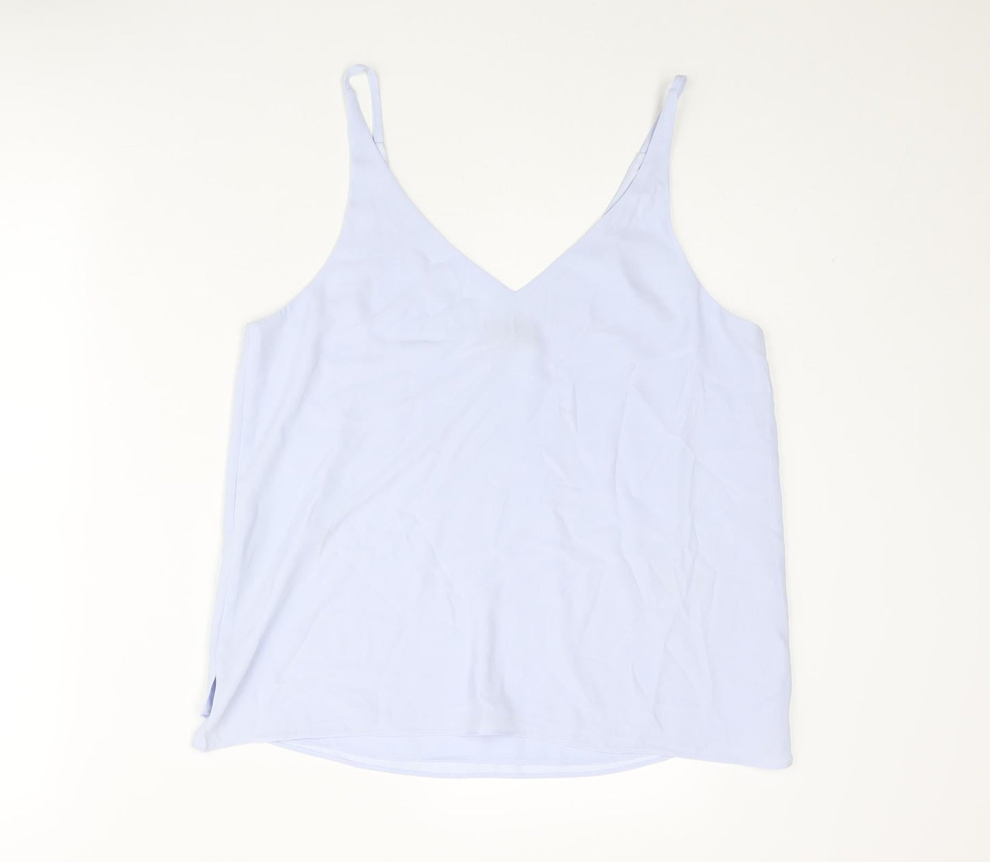 Topshop Womens Blue Polyester Camisole Blouse Size 12 V-Neck