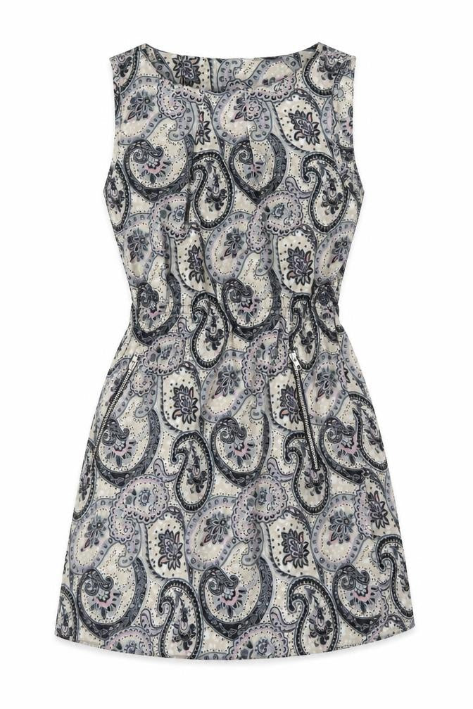 Tutti Frutti Womens Multicoloured Paisley Polyester A-Line Size M Round Neck Pullover