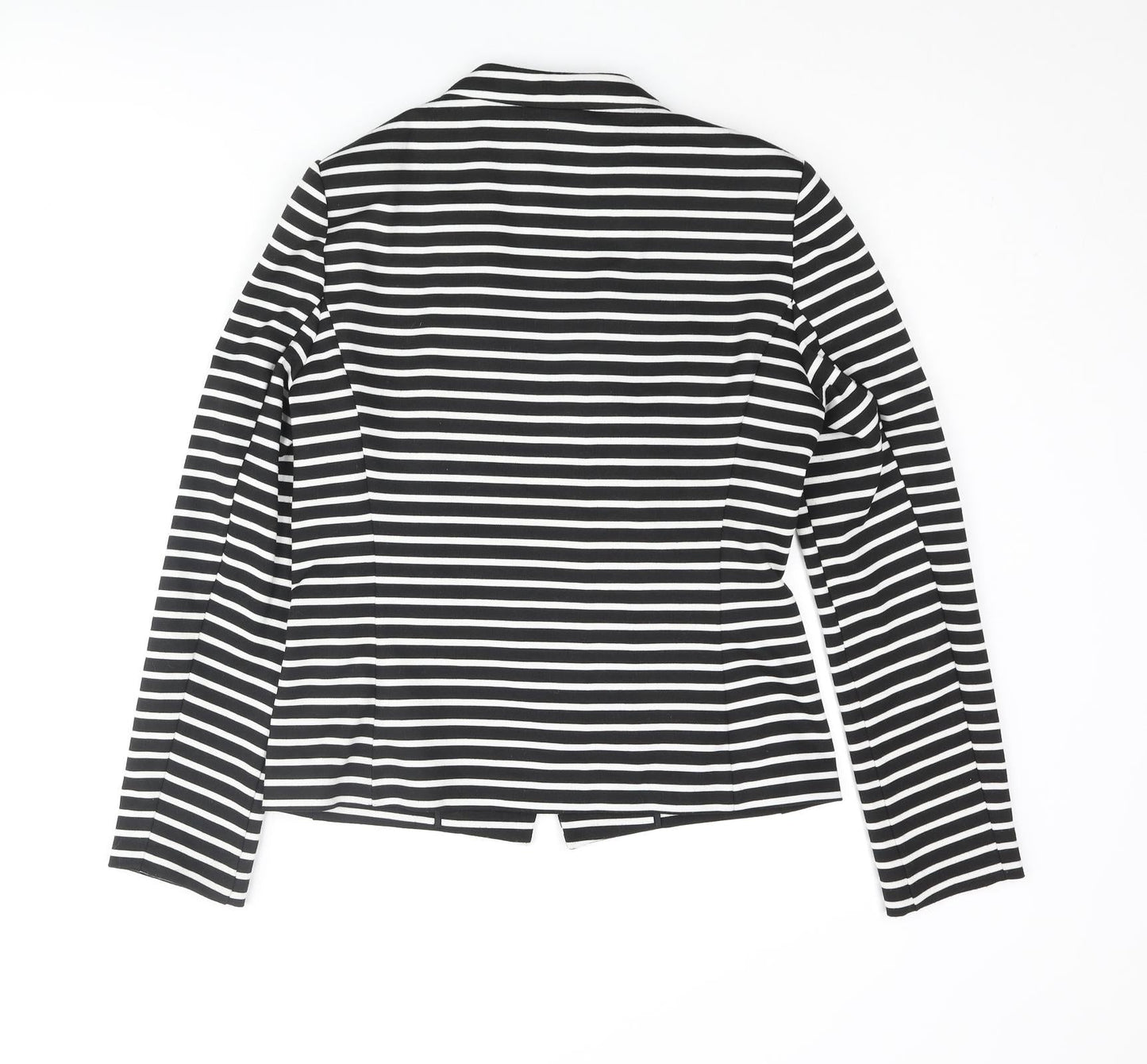 Marks and Spencer Womens Black Striped Jacket Size 12