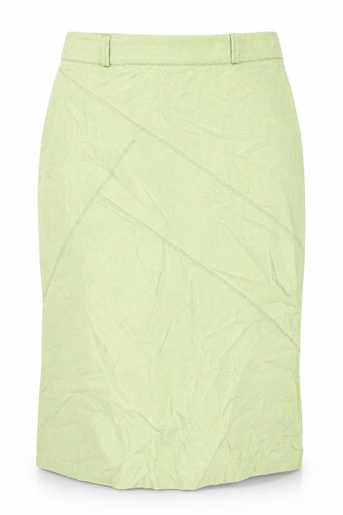 Off Shoot Womens Green Polyester Straight & Pencil Skirt Size 34 in Zip