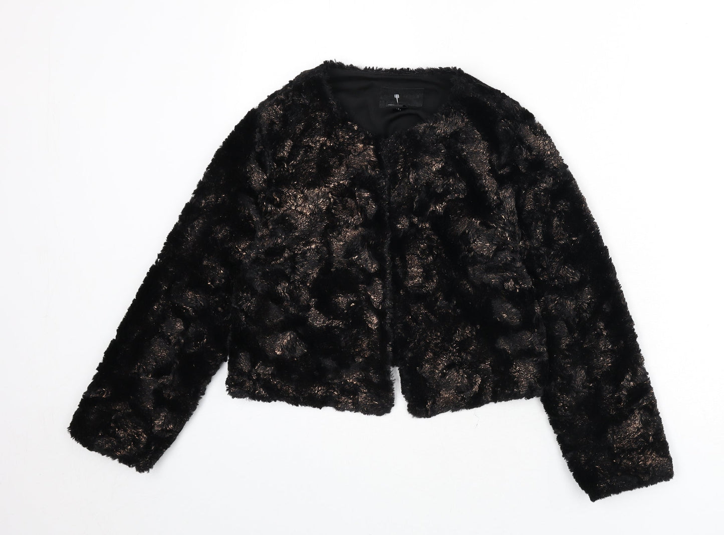 H&M Womens Black Jacket Size 8 Hook & Eye - Bolero