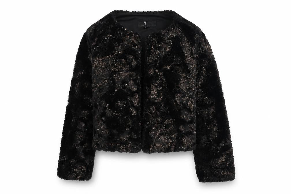 H&M Womens Black Jacket Size 8 Hook & Eye - Bolero