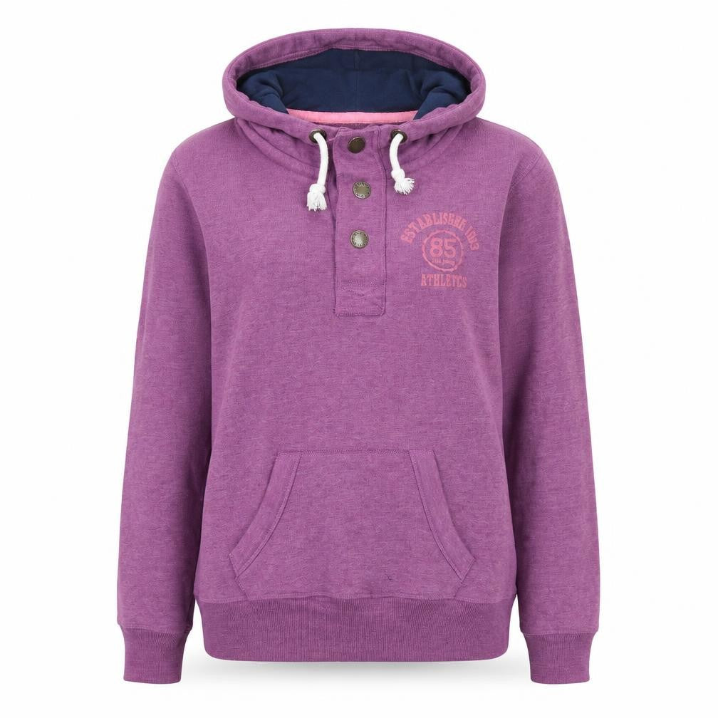 Crane Womens Purple Polyester Pullover Hoodie Size L Snap - New Jersey