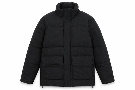 Zara Womens Grey Puffer Jacket Coat Size S Zip
