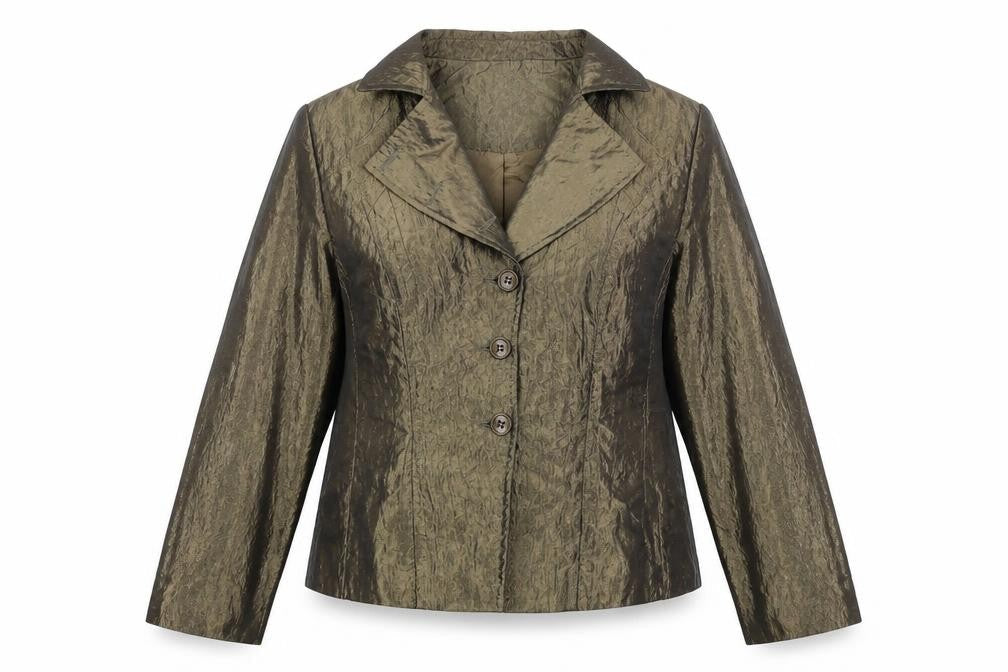 Tence Womens Brown Jacket Blazer Size 16 Button