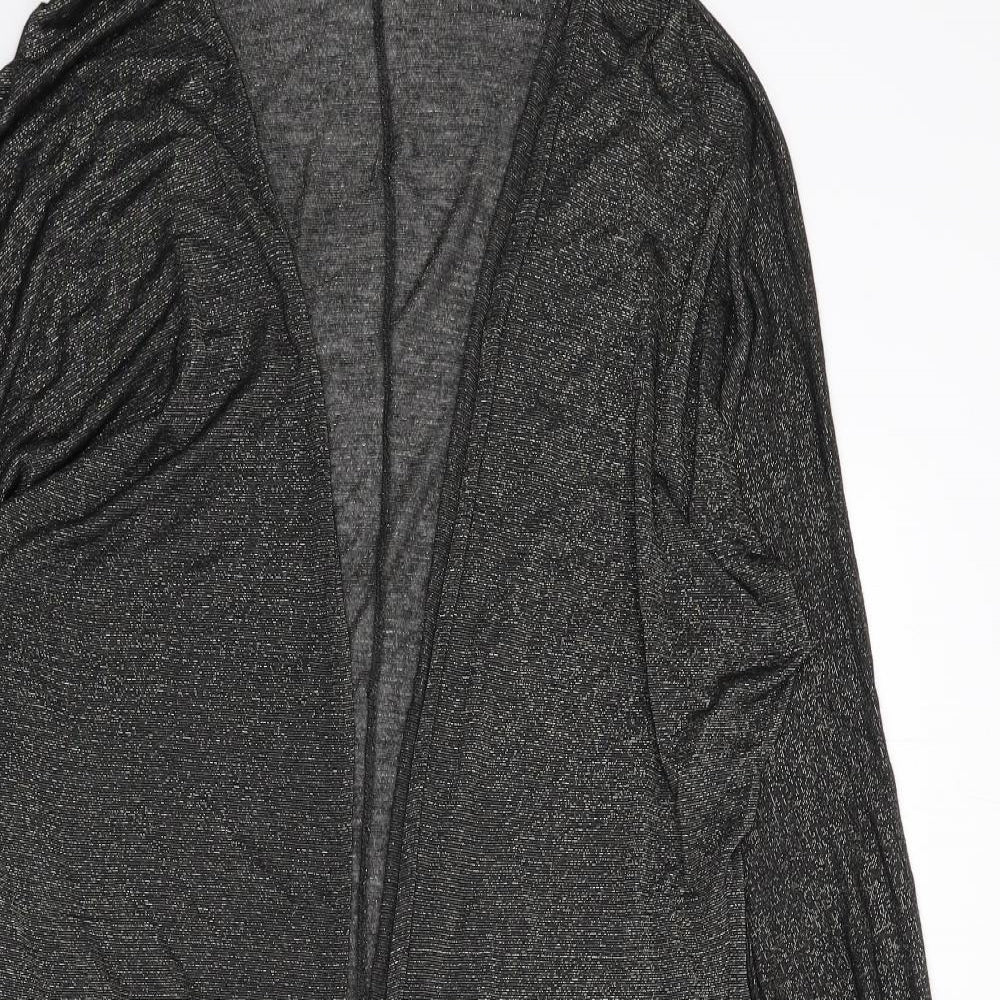 H&M Womens Black V-Neck Viscose Cardigan Jumper Size S