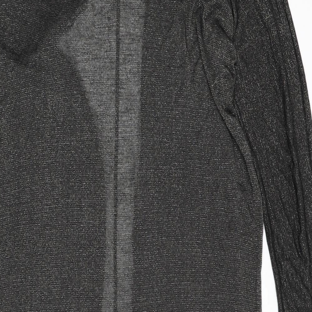 H&M Womens Black V-Neck Viscose Cardigan Jumper Size S