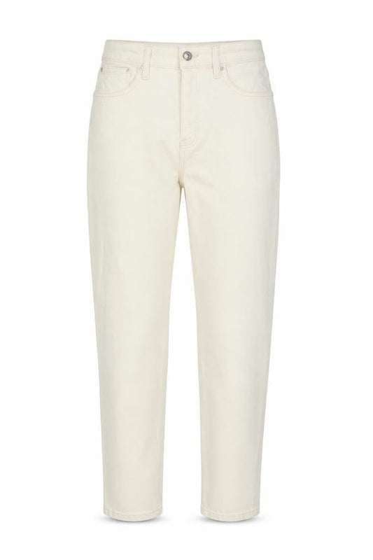Mango Womens Beige Cotton Mom Jeans Size 8 L27 in Regular Zip - Pockets