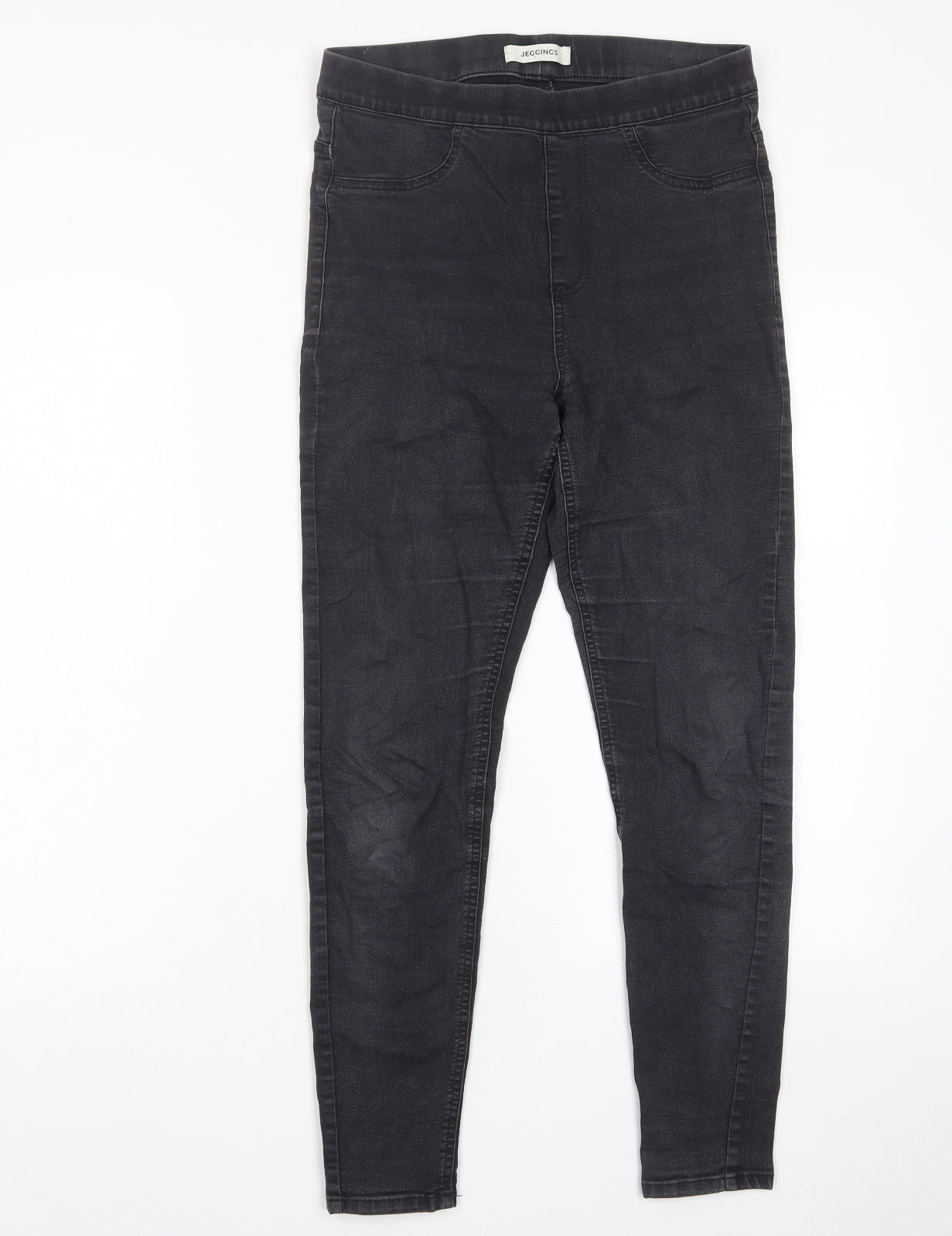 Marks and Spencer Womens Grey Cotton Jegging Jeans Size 10 L27 in Regular