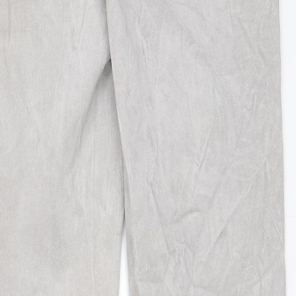 Gap Womens Grey Cotton Trousers Size 28 in L32 in Regular Zip - Pockets