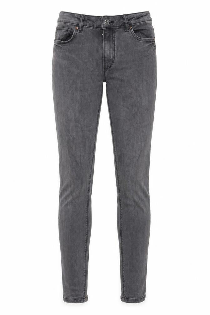 Denim & Co. Womens Grey Cotton Skinny Jeans Size 12 L29 in Regular Zip - Pockets