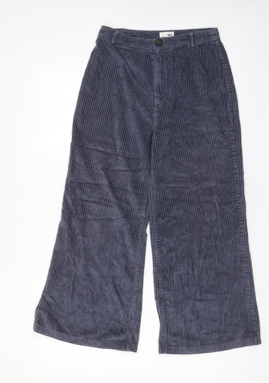 Amuse Womens Blue Cotton Trousers Size 26 in L26 in Regular Zip - Pockets