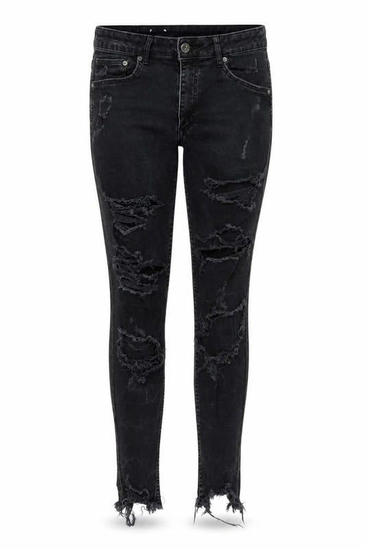 H&M Womens Black Cotton Skinny Jeans Size 30 in L29 in Regular Zip - Pockets