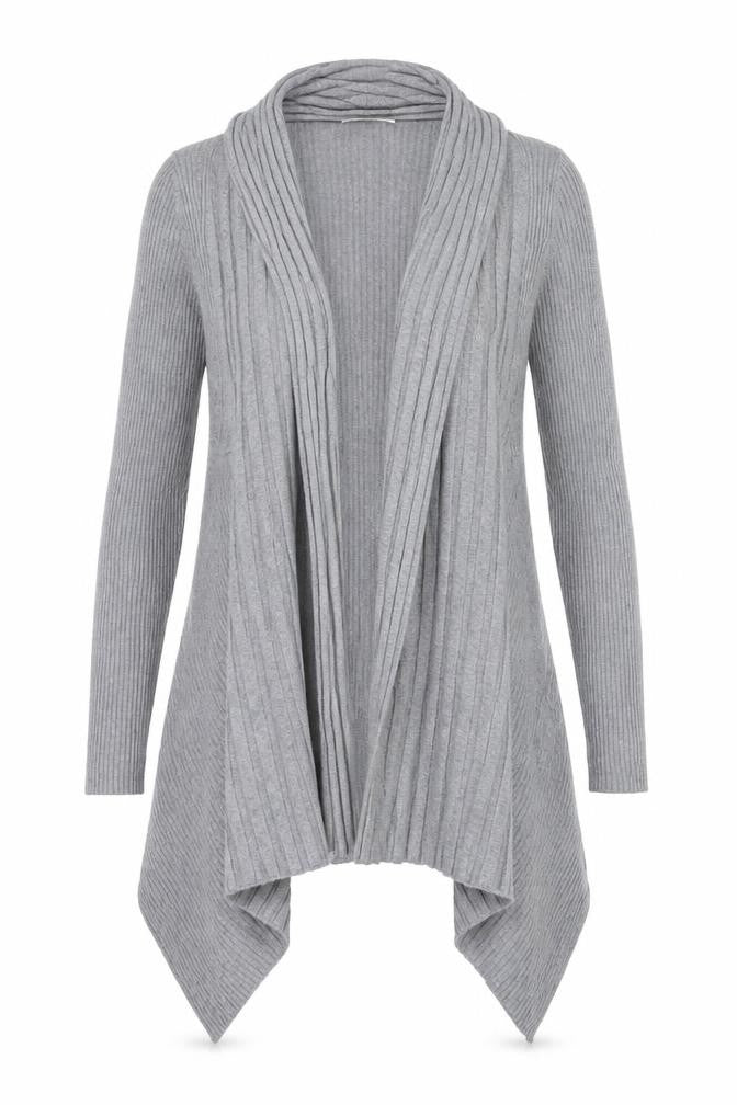 Marks & Spencer Womens Grey V-Neck Polyamide Cardigan Jumper Size 10