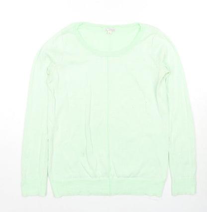 Gap Womens Green Round Neck Polyester Pullover Jumper Size S