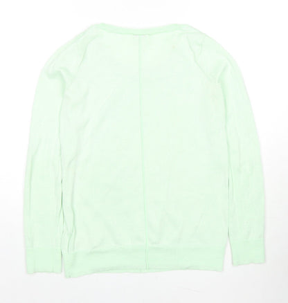 Gap Womens Green Round Neck Polyester Pullover Jumper Size S