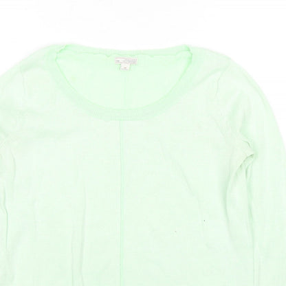 Gap Womens Green Round Neck Polyester Pullover Jumper Size S