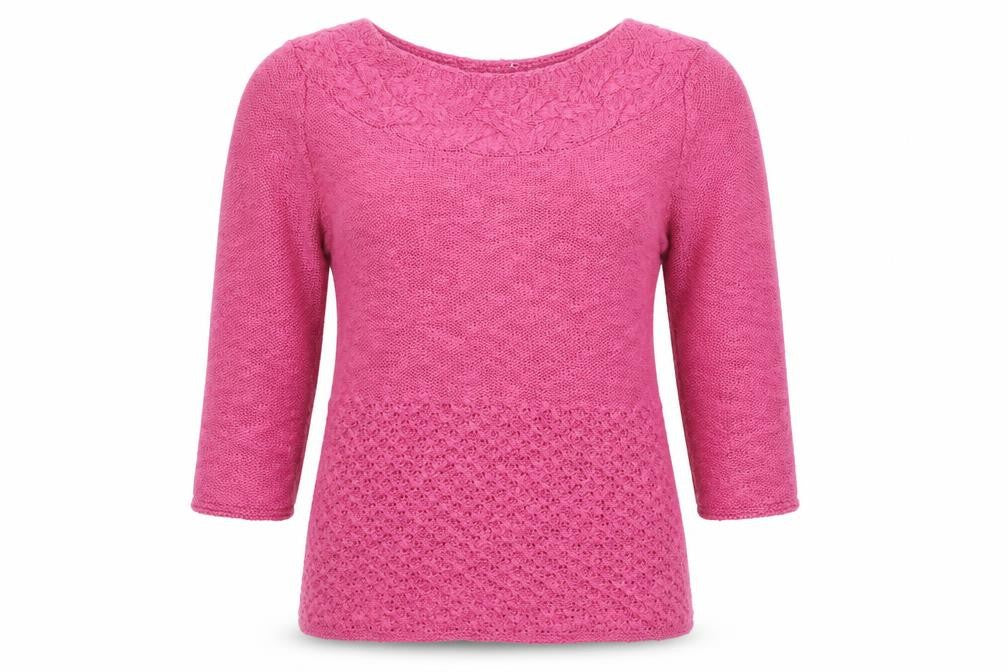 Marks & Spencer Womens Pink Round Neck Acrylic Pullover Jumper Size 12