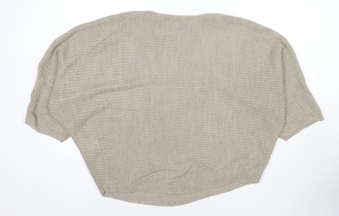 Ellie B Womens Brown Boat Neck Polyester Pullover Jumper One Size