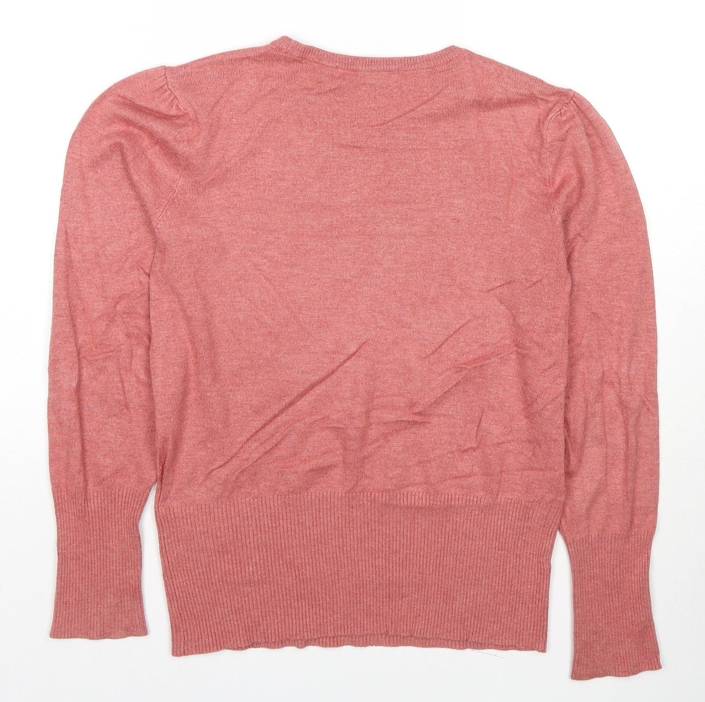 marks Womens Beige Round Neck Viscose Pullover Jumper Size 10