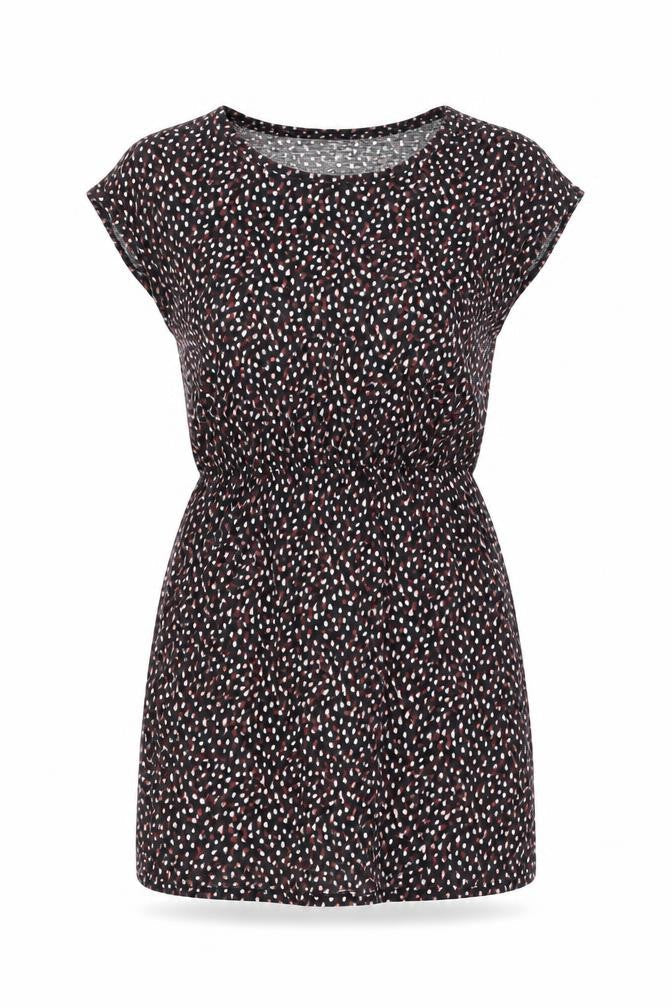 H&M Womens Black Geometric Cotton Mini Size S Round Neck Pullover