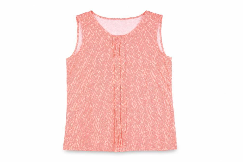Croft & Barrow Womens Red Polka Dot Polyester Basic T-Shirt Size L Round Neck