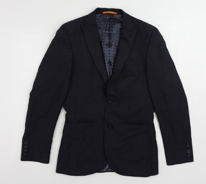 Next Mens Blue Polyester Jacket Suit Jacket Size 36 Regular