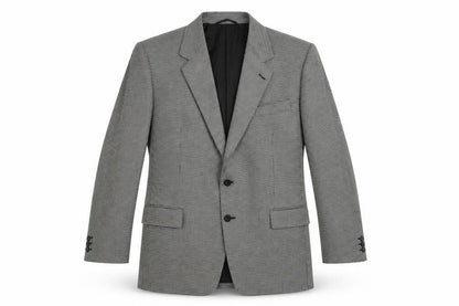 Enrico Gorlani Mens Black Geometric Polyester Jacket Suit Jacket Size 44 Regular