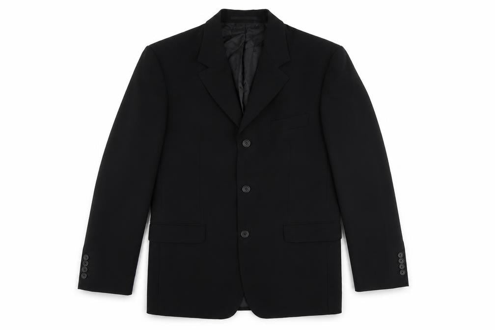 Tom English Mens Black Wool Jacket Suit Jacket Size 38 Regular