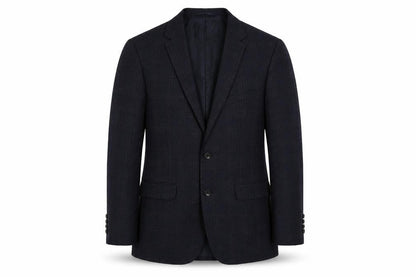 John Lewis Mens Blue Plaid Wool Jacket Suit Jacket Size 38 Regular