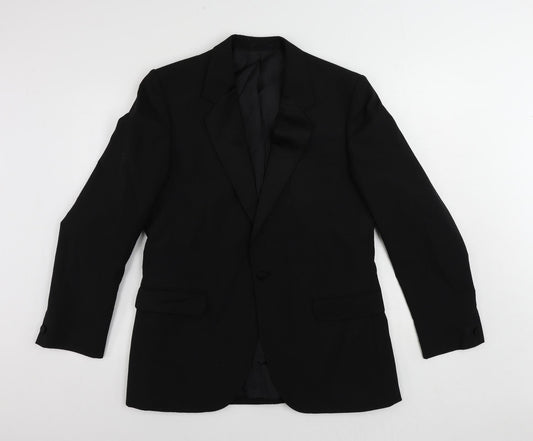Varteks Mens Black Polyester Tuxedo Suit Jacket Size 40 Regular