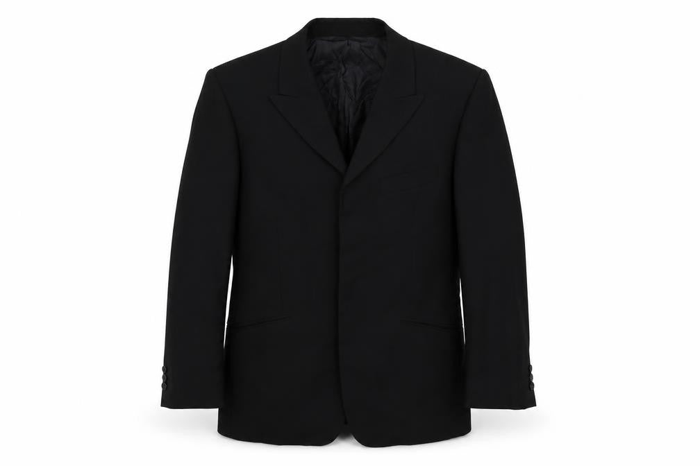 Burton Mens Black Polyester Jacket Suit Jacket Size 38 Regular