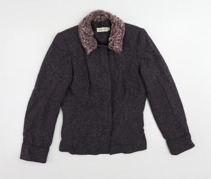 River Island Womens Purple Jacket Blazer Size 10 Button