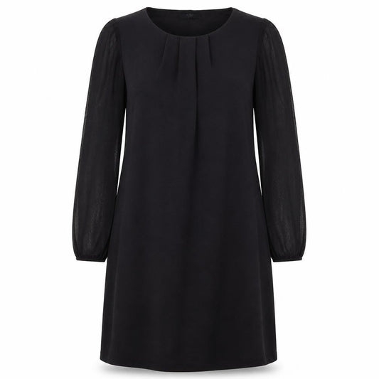 BHS Womens Black Polyester A-Line Size 16 Round Neck Pullover