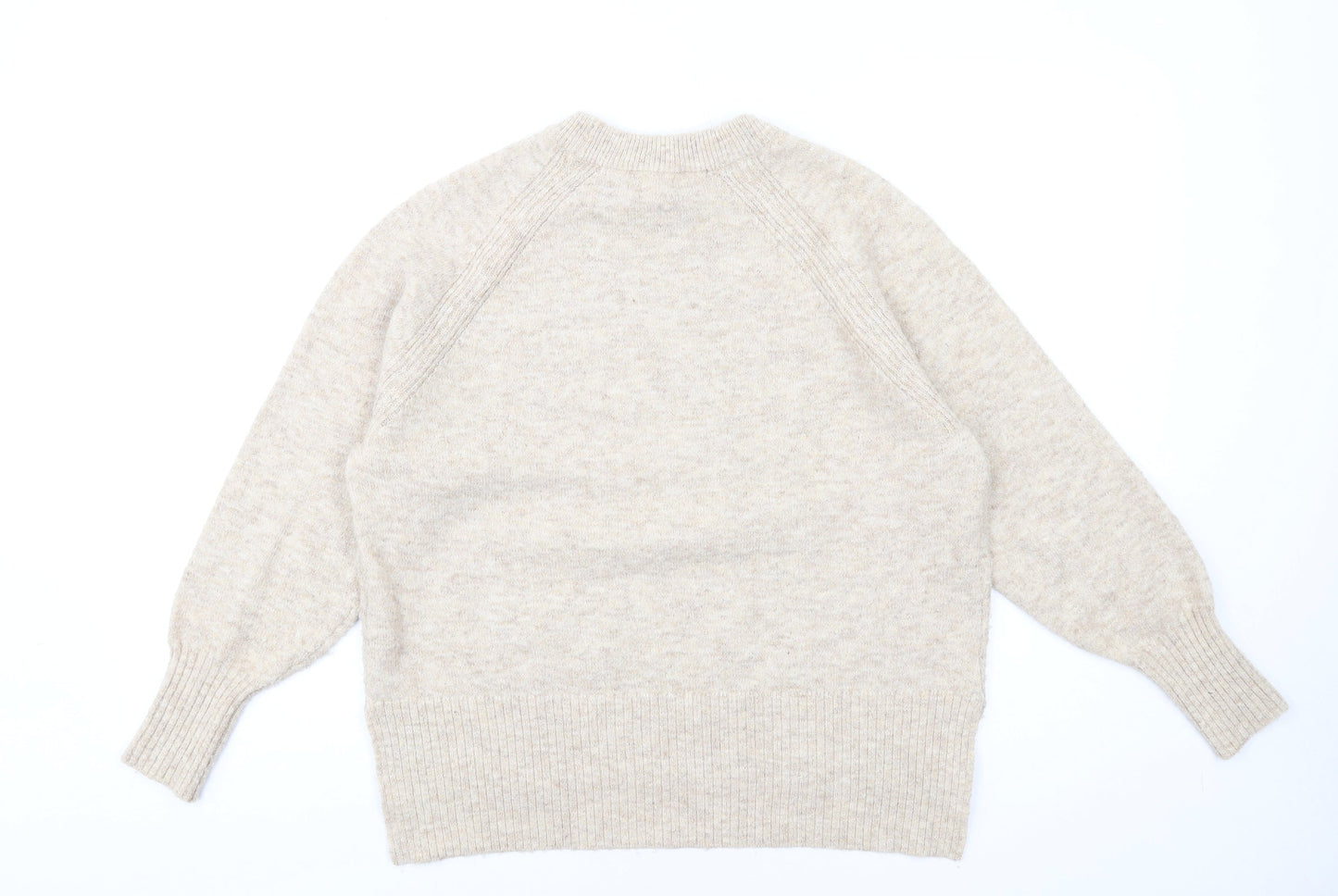 River Island Womens Beige Crew Neck Polyester Pullover Jumper Size S